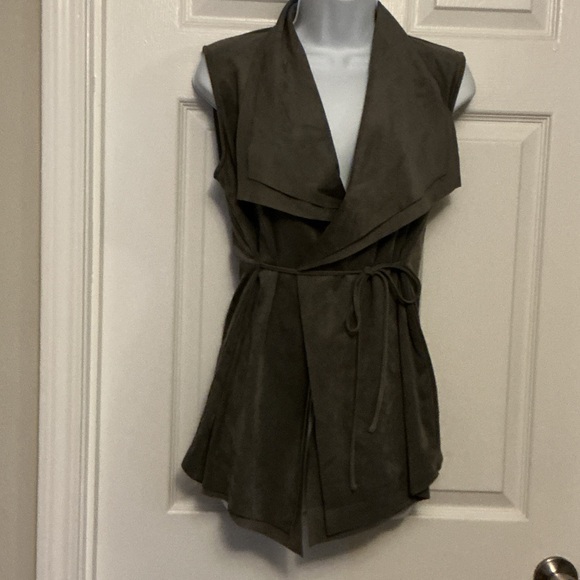 Katherine Barclay Jackets & Blazers - Katherine Barclay Chocolate Brown Wrap Vest